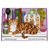 Orange Tabby Kitchen Counter Top Cat Große Geschenktüte (Vorderseite)