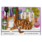 Orange Tabby Kitchen Counter Top Cat Große Geschenktüte (Rückseite)