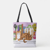 Orange Tabby Kitchen Counter Top Cat Tasche (Rückseite)
