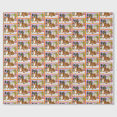 Orange Tabby Kitchen Counter Top Geschenkpapier (Flach)