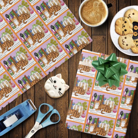 Orange Tabby Kitchen Counter Top Geschenkpapier