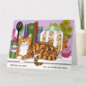 Orange Tabby Kitchen Counter Top Karte (Vorderseite)
