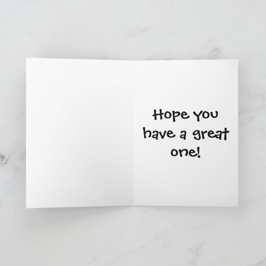 Orange Tabby Kitten auf Blue Birthday Karte (Innenseite)