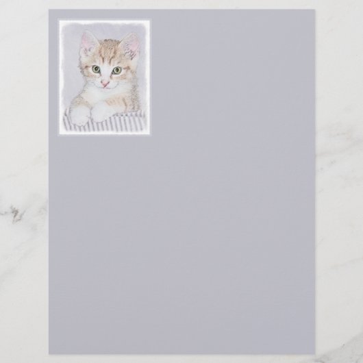 Orange Tabby Kitten Painting - Originelle Katze Ku (Vorderseite)