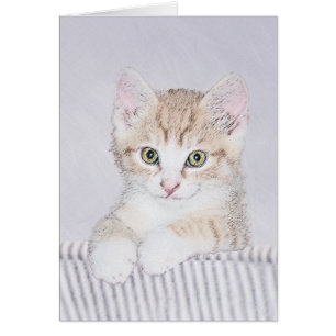 Orange Tabby Kitten Painting - Originelle Katze Ku