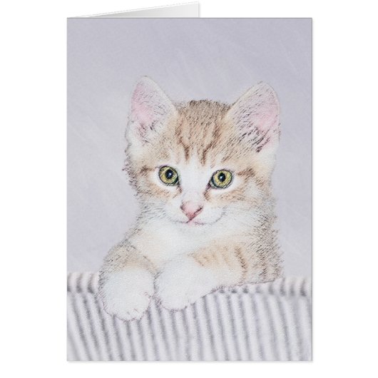 Orange Tabby Kitten Painting - Originelle Katze Ku (Vorne)