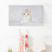 Orange Tabby Kitten Painting - Originelle Katze Ku Banner (Insitu)