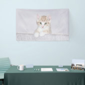 Orange Tabby Kitten Painting - Originelle Katze Ku Banner (Messeveranstaltung)