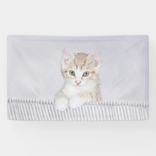Orange Tabby Kitten Painting - Originelle Katze Ku Banner