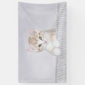 Orange Tabby Kitten Painting - Originelle Katze Ku Banner (Vertikal)