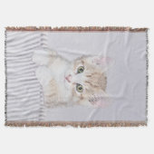 Orange Tabby Kitten Painting - Originelle Katze Ku Decke (Vorderseite)