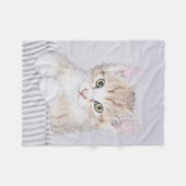 Orange Tabby Kitten Painting - Originelle Katze Ku Fleecedecke (Vorderseite (Horizontal))