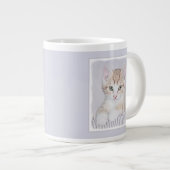 Orange Tabby Kitten Painting - Originelle Katze Ku Jumbo-Tasse (Vorderseite Rechts)