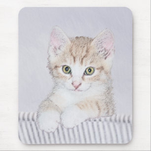 Orange Tabby Kitten Painting - Originelle Katze Ku Mousepad