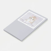 Orange Tabby Kitten Painting - Originelle Katze Ku Post-it Klebezettel (angewinkelt)