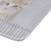 Orange Tabby Kitten Painting - Originelle Katze Ku Schneidebrett (Ecke)