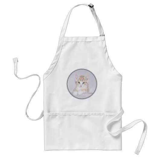 Orange Tabby Kitten Painting - Originelle Katze Ku Schürze (Vorne)