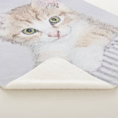 Orange Tabby Kitten Painting - Originelle Katze Ku Sherpadecke (3/4)