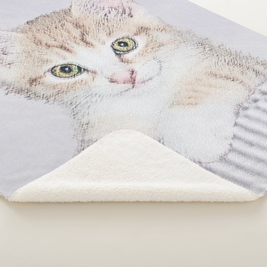 Orange Tabby Kitten Painting - Originelle Katze Ku Sherpadecke (3/4)