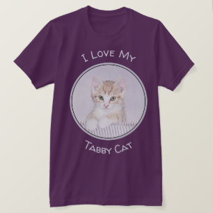 Orange Tabby Kitten Painting - Originelle Katze Ku T-Shirt