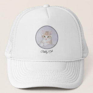 Orange Tabby Kitten Painting - Originelle Katze Ku Truckerkappe
