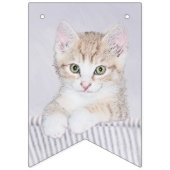 Orange Tabby Kitten Painting - Originelle Katze Ku Wimpelkette (Dritte Fahne)