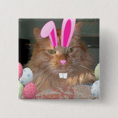 Orange Tabby Kitty Cat Button (Vorderseite)