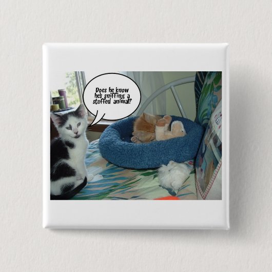 Orange Tabby Kitty Cat Button (Vorderseite)