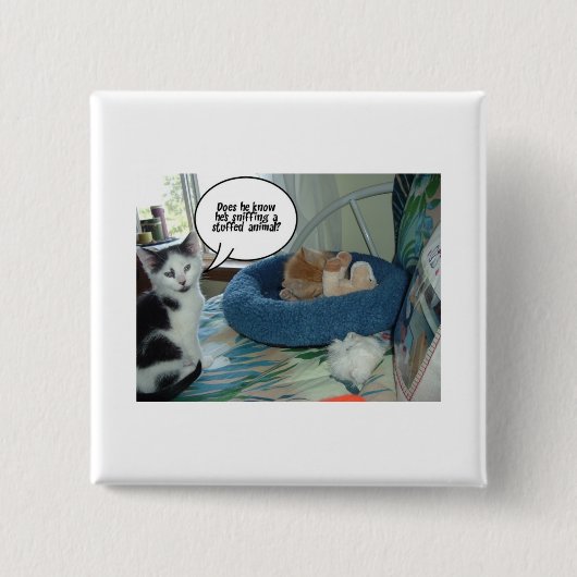 Orange Tabby Kitty Cat Button (Vorderseite)