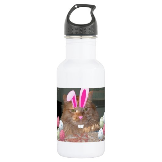 Orange Tabby Kitty Cat Edelstahlflasche (Vorderseite)