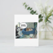 Orange Tabby Kitty Cat Postkarte (Stehend Vorderseite)