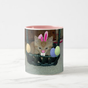Orange Tabby Kitty Cat Zweifarbige Tasse