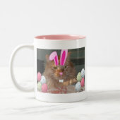 Orange Tabby Kitty Cat Zweifarbige Tasse (Links)