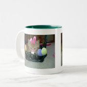 Orange Tabby Kitty Cat Zweifarbige Tasse (Vorderseite Links)