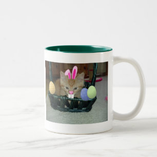 Orange Tabby Kitty Cat Zweifarbige Tasse