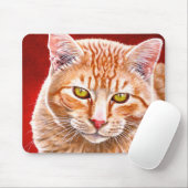 Orange Tabby-Malerei Mousepad (Mit Mouse)