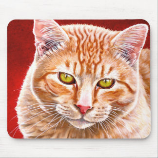 Orange Tabby-Malerei Mousepad