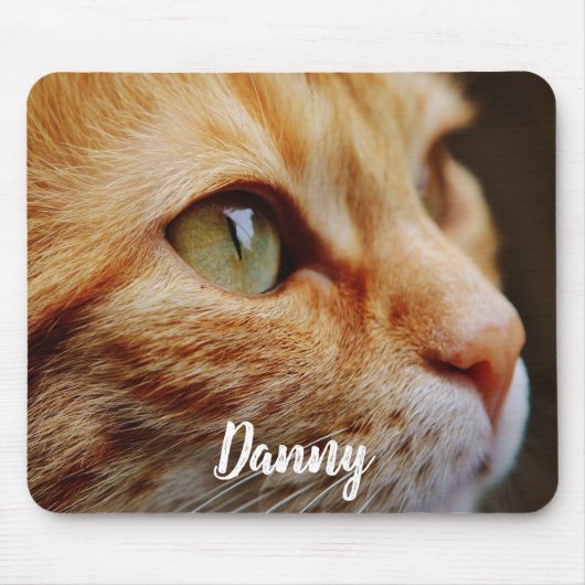 Orange Tabby mit den grünen Augen kundenspezifisch Mousepad (Vorne)