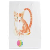 Orange Tabby Mittlere Geschenktüte (Rückseite)