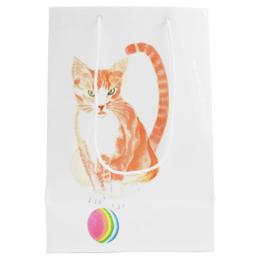 Orange Tabby Mittlere Geschenktüte (Rückseite)