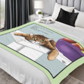 Orange Tabby Niedliche Leckereien Fleecedecke