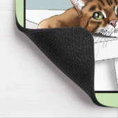 Orange Tabby Niedliche Leckereien Mousepad (Ecke)
