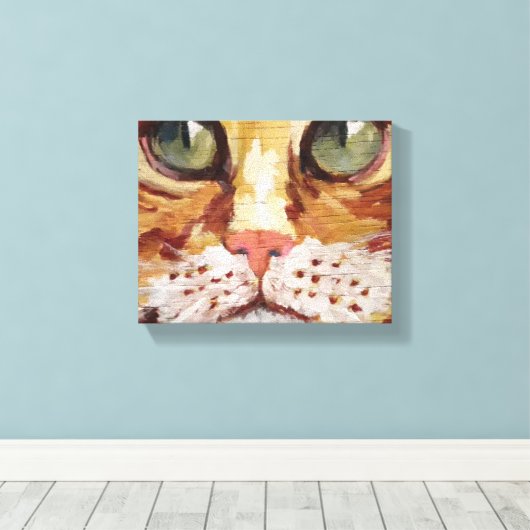 Orange Tabby Painting Detail Canvas Print Leinwanddruck (Insitu (Holzboden))