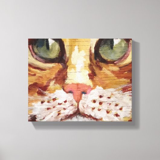 Orange Tabby Painting Detail Canvas Print Leinwanddruck (Vorderseite)