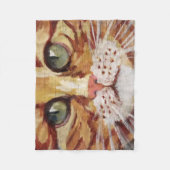 Orange Tabby Painting Detail Fleece Blanket (Vorderseite)