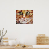 Orange Tabby Painting Detail Poster (Küche)