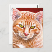 Orange Tabby Painting Postkarte (Vorne/Hinten)
