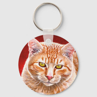 Orange Tabby Painting Schlüsselanhänger