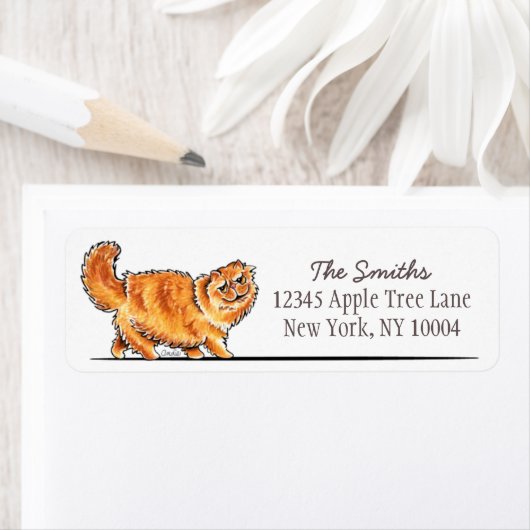 Orange Tabby Persian Cat Off Leash Art™ Simple (Insitu)