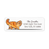 Orange Tabby Persian Cat Off Leash Art™ Simple (Vorne)